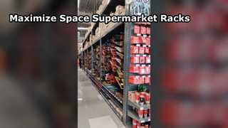 Large Capacity Supermarket Display Rack with Adjustable Height and Customizable Size for Retail Supe